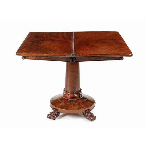 223 - A WILLIAM IV MAHOGANY TEA TABLE