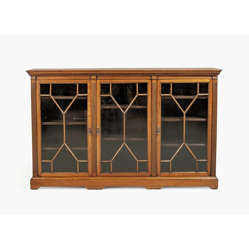 254 - A WALNUT BOOKCASE, 19TH CENTURY