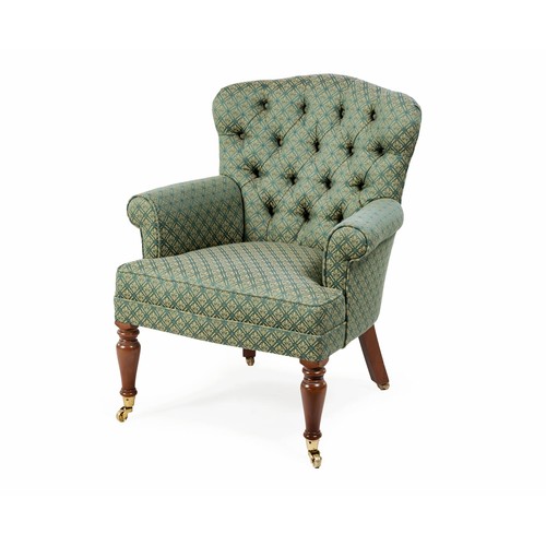 319 - AN UPHOLSTERED ARMCHAIR, MODERN