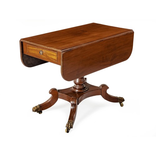 219 - A REGENCY MAHOGANY PEMBROKE TABLE