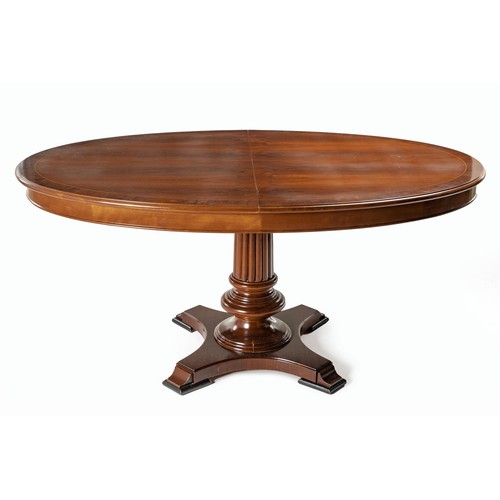 311 - A MAHOGANY DINING TABLE, MODERN