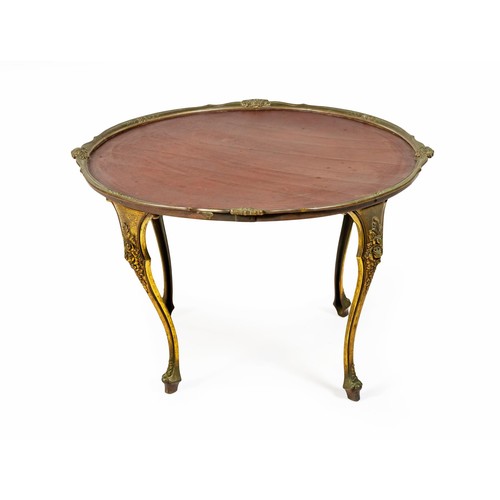 276 - A BRASS OCCASIONAL TABLE, 19TH CENTURY