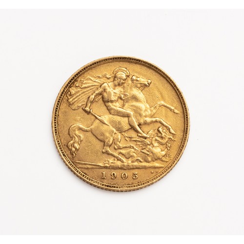 647 - A 1906 KING EDWARD VII GOLD HALF SOVEREIGN