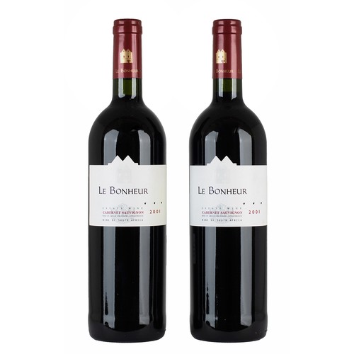 68 - 2001 Le Bonheur Cabernet Sauvignon, two bottles 750ml