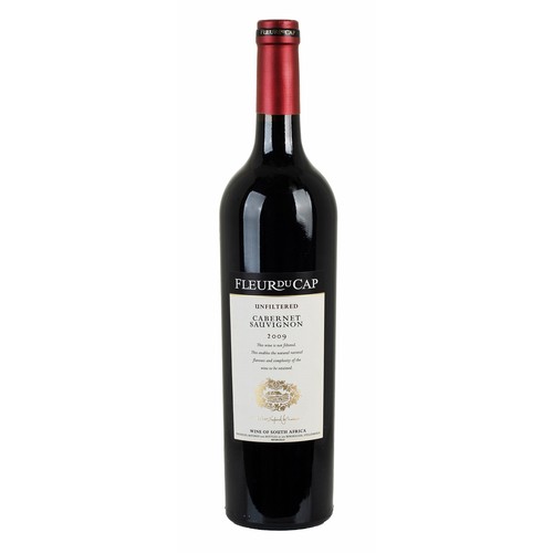 87 - 2009 Fleur Du Cap Cabernet Unfiltered, one bottle 750ml