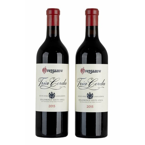 96 - 2015 Overgaauw Tria Corda Cabernet Sauvignon blend ,two bottles 750ml