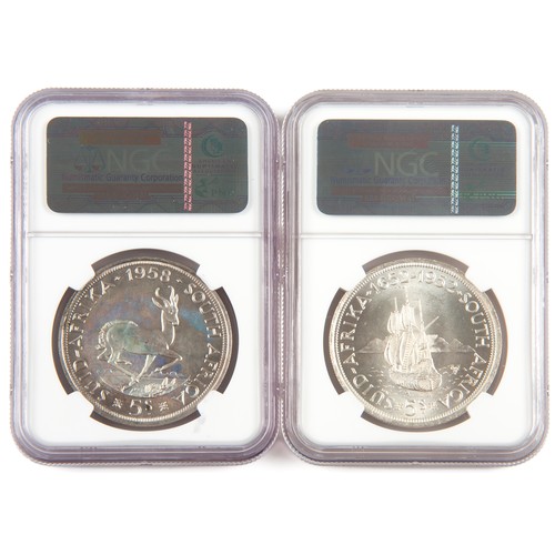 76 - A PAIR OF SOUTH AFRICAN COINS