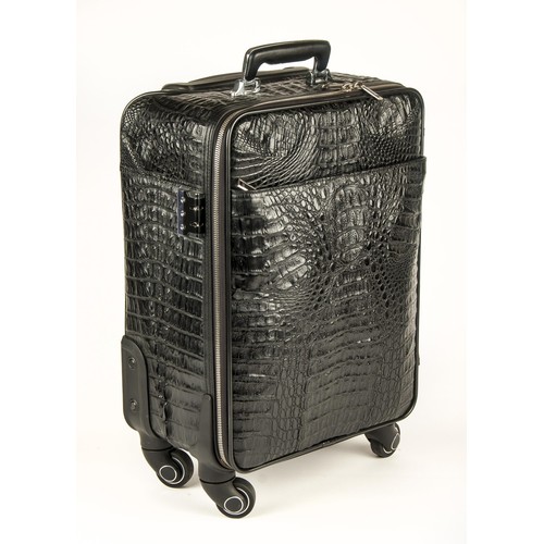 984 - A CROCODILE SKIN CARRY ON BAG