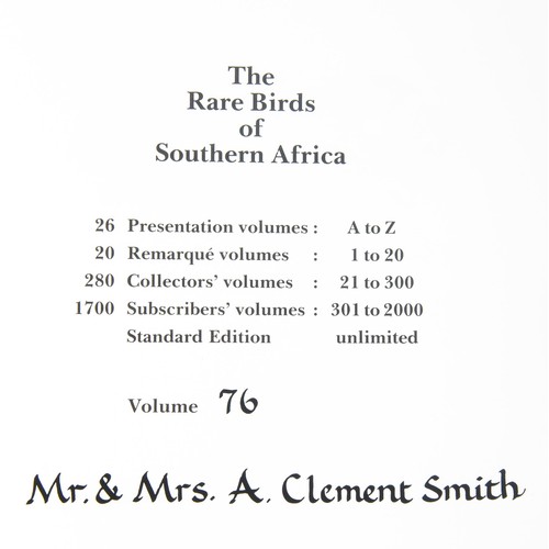 728 - THE RARE BIRDS OF SOUTHERN AFRICA (Limited Collector’s Edition) by P. A. Clancey