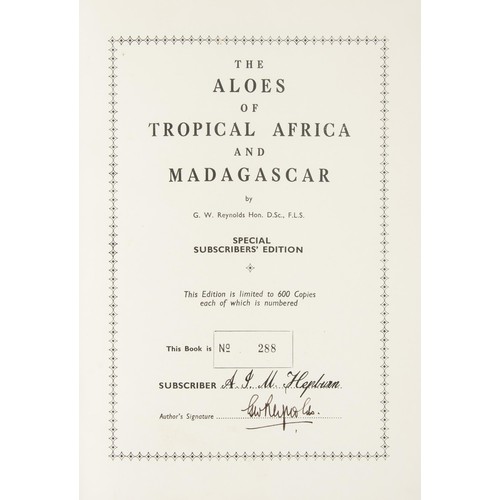 739 - THE ALOES OF TROPICAL AFRICA AND MADAGASCAR (Limited Edition, Signed by Author) by Gilbert Westacott... 