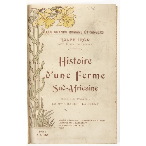 764 - HISTOIRE D’UNE FERME SUD-AFRICAINE (1st French French Edition) by Olive Schreiner as Ralph Iron