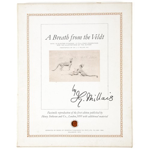 724 - A BREATH FROM THE VELDT by Millais, J. G. - (limited edition facsimile reprint)