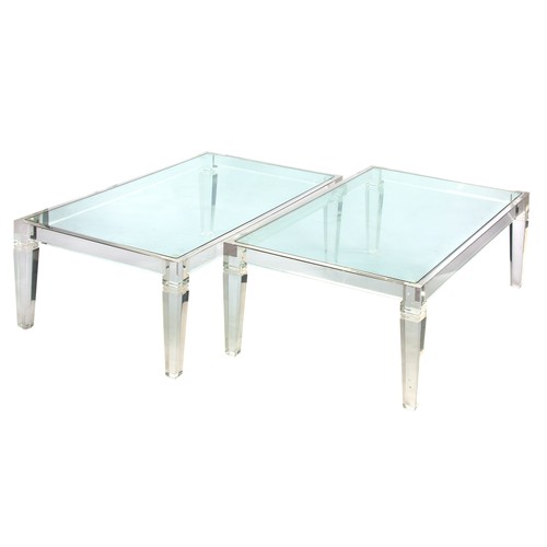 900 - A PAIR OF LUCITE COFFEE TABLES