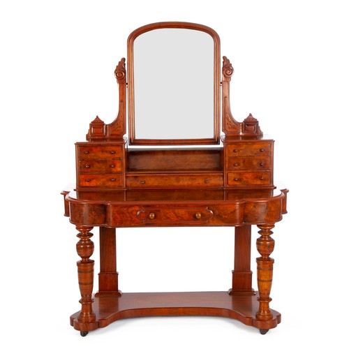 850 - A VICTORIAN WALNUT DRESSING TABLE