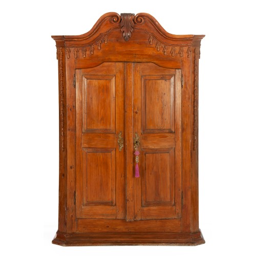 862 - A FRENCH OAK CUPBOARD, 19TH CENTURY