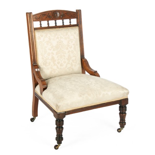 885 - AN EDWARDIAN MAHOGANY SIDE CHAIR