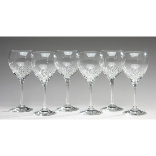 596 - NINE STUART CRYSTAL WINE GLASSES