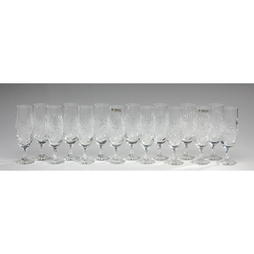 589 - A SET OF ZAWIERC CHAMPAGNE FLUTES