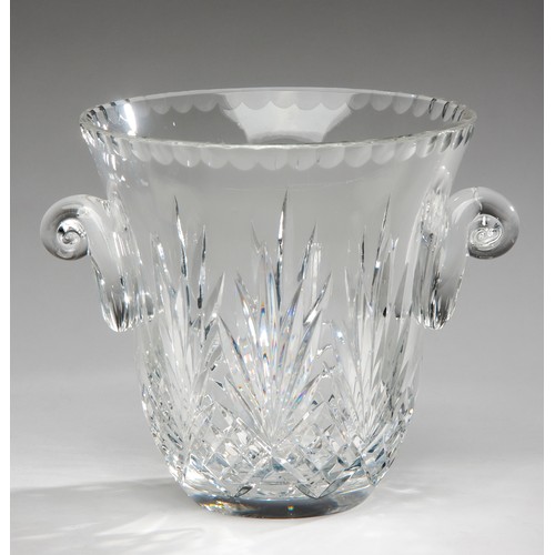 586 - A CUT-CRYSTAL ICE BUCKET