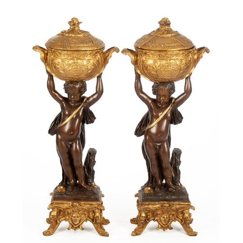 613 - A PAIR OF J. D'ASTE CLASSICAL CHERUBS