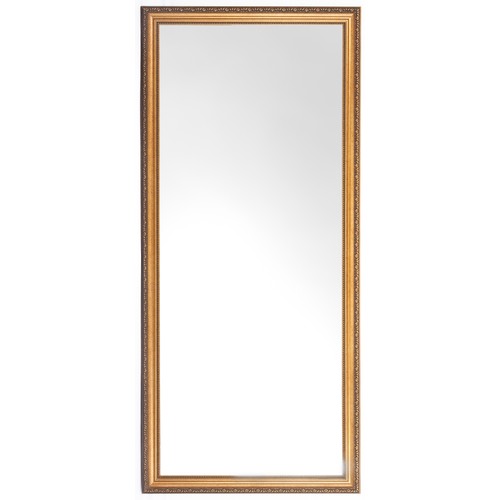 905 - A LARGE RECTANGULAR GILT-WOOD WALL MIRROR