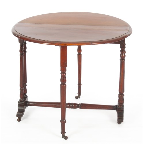 849 - A VICTORIAN WALNUT SUTHERLAND TABLE, LATE 19TH CENTURY