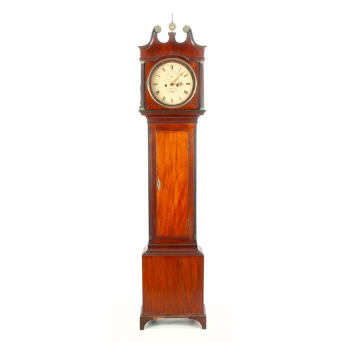 41 - AN IRISH MAHOGANY LONG CASE CLOCK, F DUN LEVY, SLIGO, EARLY 19TH CENTURY