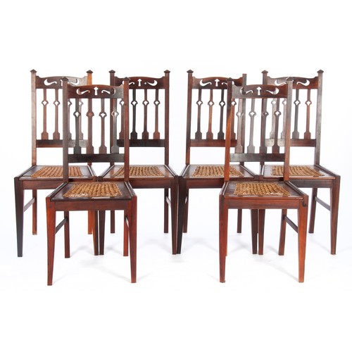 867 - A SET OF SIX SOUTH AFRICAN MAHOGANY SIDE CHAIRS, CIRCA 1900