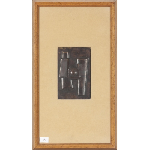 656 - Edoardo Villa (South African 1915 - 2011) ABSTRACT PLAQUE