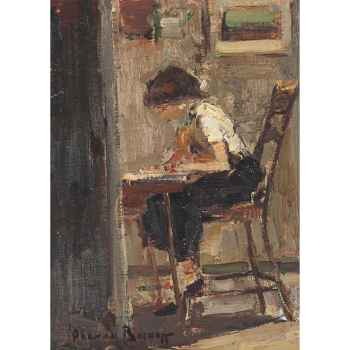 639 - Adriaan Hendrik Boshoff (South African 1935 - 2007) GIRL SEATED AT DESK