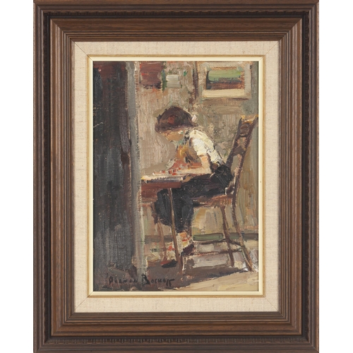 639 - Adriaan Hendrik Boshoff (South African 1935 - 2007) GIRL SEATED AT DESK