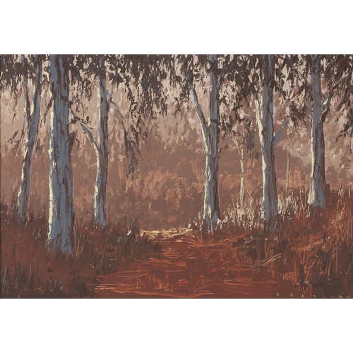 495 - Ron Belling (South African 20th Century) BLUEGUMS