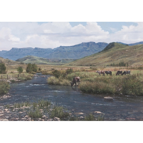 711 - Paddy Starling (South African 1940 - ) CATTLE IN LANDSCAPE