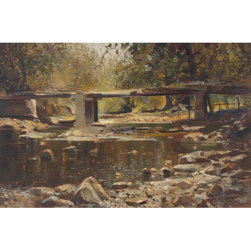 707 - Errol Stephen Boyley (South African 1918 - 2007) STREAM BENEATH BRIDGE