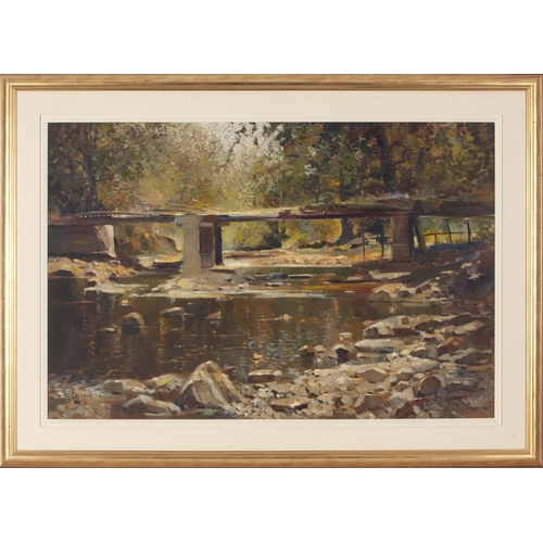 707 - Errol Stephen Boyley (South African 1918 - 2007) STREAM BENEATH BRIDGE