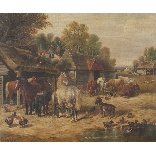 704 - In the style of John Frederick Herring Senior (British 1795 - 1865) FARM SCENE