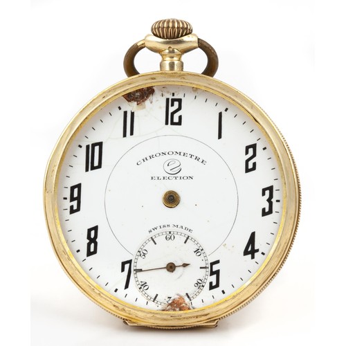 963 - A GOLD POCKET WATCH, CHRONOMETER ELECTION