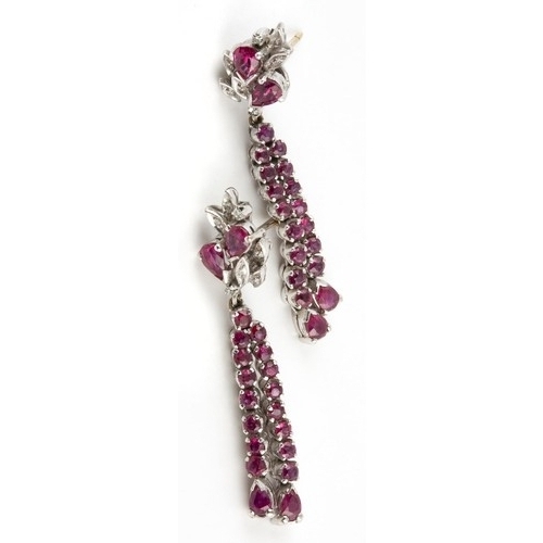 203 - A PAIR OF RUBY EARRINGS