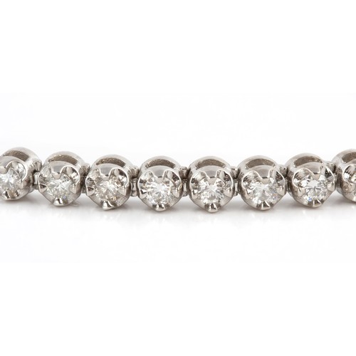 227 - A DIAMOND TENNIS BRACELET 5,00 CARATS