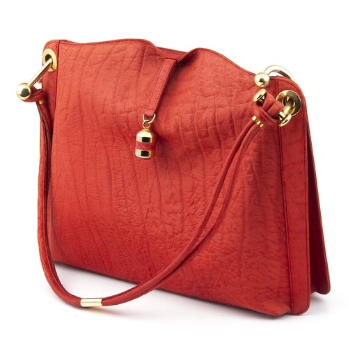 982 - A BUFFALO HIDE HANDBAG