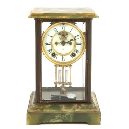 46 - A MANTEL CLOCK, ANSONIA CLOCK COMPANY, NEW YORK