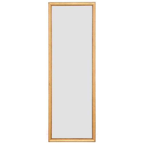 880 - A LARGE RECTANGULAR GILT-WOOD WALL MIRROR