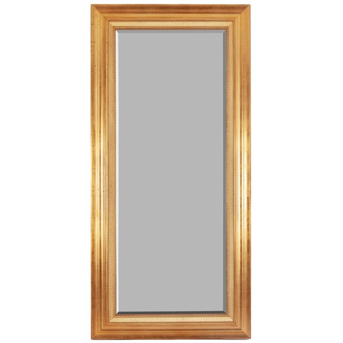 906 - A GILTWOOD WALL MIRROR, MODERN