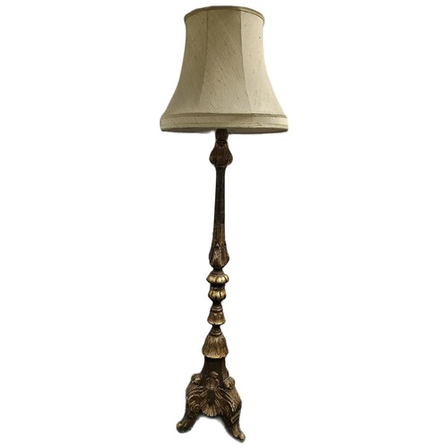 896 - A GOLD-PAINTED ALTAR STANDARD LAMP