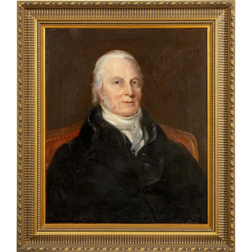 453 - English School (19th Century) PORTRAIT OF A MAN IN A BLACK COAT