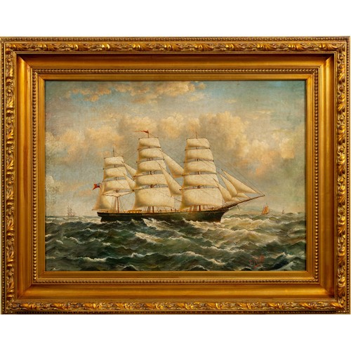 468 - F. Nash (English 19th Century) CLIPPER UNDER SAIL II