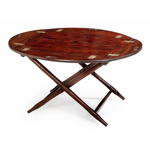 13 - A MAHOGANY BUTLER’S TRAY-ON-STAND