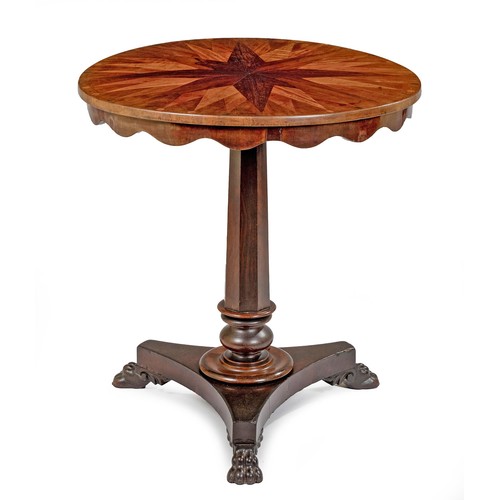 20 - A WILLIAM IV MAHOGANY PEDESTAL TABLE