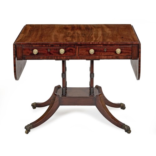 29 - A REGENCY MAHOGANY SOFA TABLE