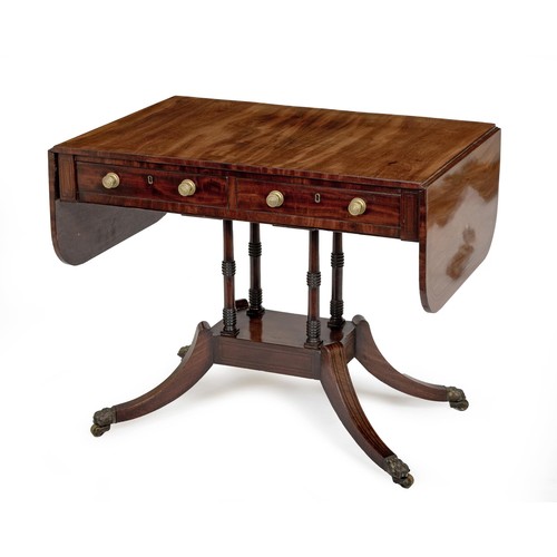 29 - A REGENCY MAHOGANY SOFA TABLE